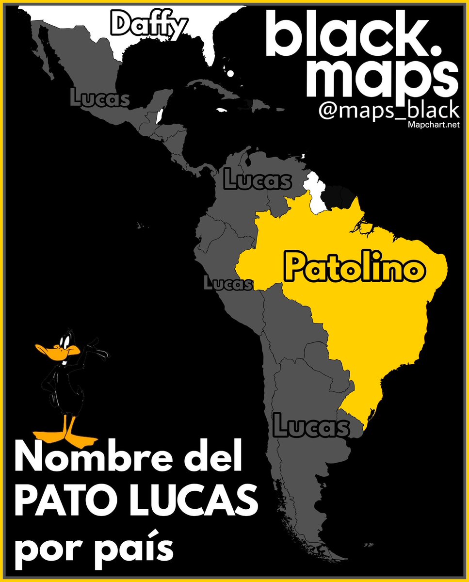 Nombre del PATO LUCAS por país