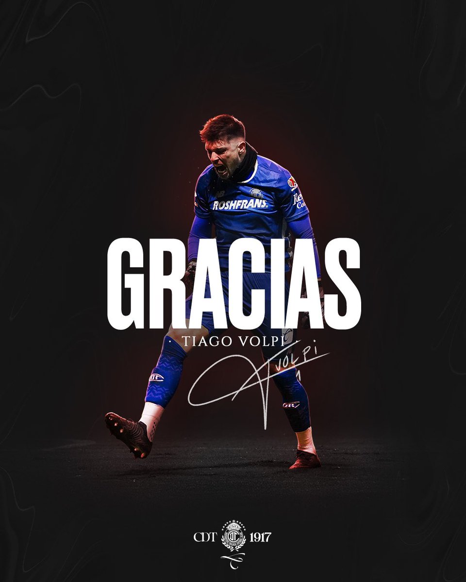 TolucaFC's tweet photo. Suerte en tus próximos desafíos, Tiago 🧤 https://t.co/Uwyb5EKmAJ