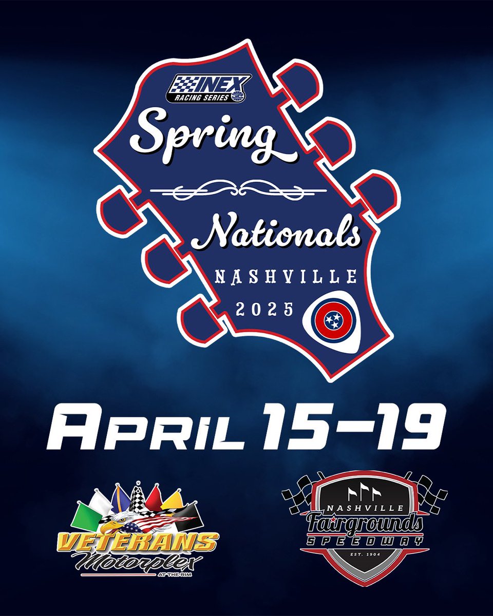USLegendCars's tweet photo. Spring Nationals returns to Nashville in 2025!🎸

Veterans Motorplex x Nashville Fairgrounds 

#SpringNats | #INEX https://t.co/ygHoaFrf7q