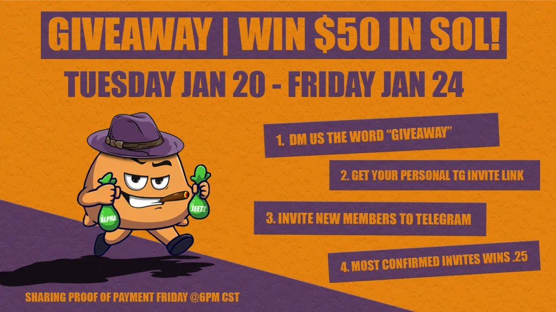 MoonBagMafia's tweet photo. Our giveaways are REAL and we always send POP each week! 

Winner of this weeks 50$ giveaway went to GIFTED in the Telegram! With a total of 29 invites.

Come join the Mafia: https://t.co/NWxNoGl39M https://t.co/h8jjzc7o87