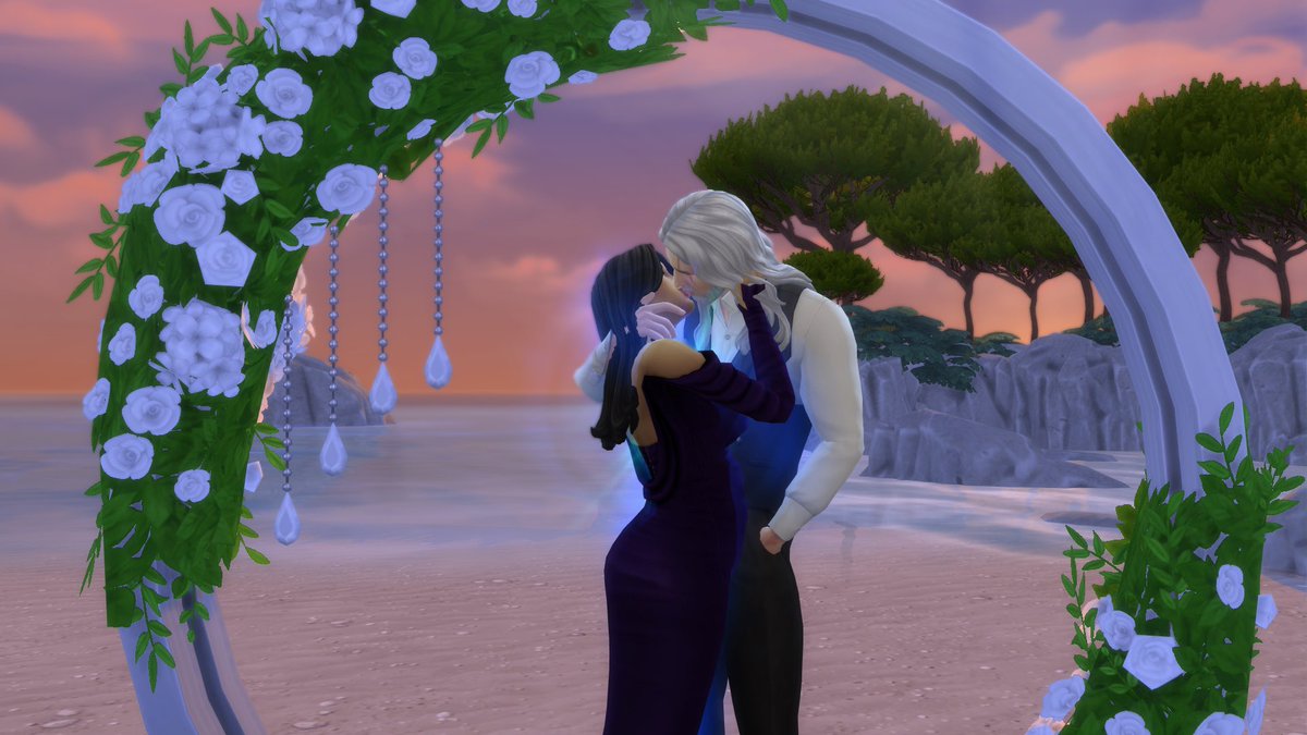 SammeJaye's tweet photo. I’m really enjoying fulfilling these bucket list wishes, sure sims die a lot more with this ep 😬 but it’s actually pretty fun. Yen currently helping Geralt complete two items on his list: 

✅Vow renewal 
🔜Have another baby 🍼🫠 number 8 is on her way!
#TheSims4 #LifeDeath https://t.co/VTfNnDUQzn