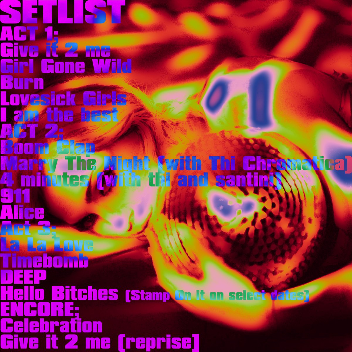 jmpositions's tweet photo. THE SETLIST https://t.co/w4fcPj3aiF