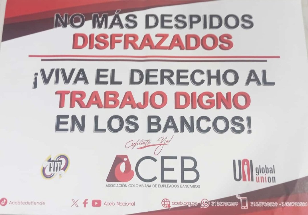 Alejacamposroj2's tweet photo. #yorechazolosdespidosmasivosenbancodebogota
@acebnacional 
@BancodeBogota 
@cutcolombia 
@uniamericas https://t.co/TYCjKIWuEN