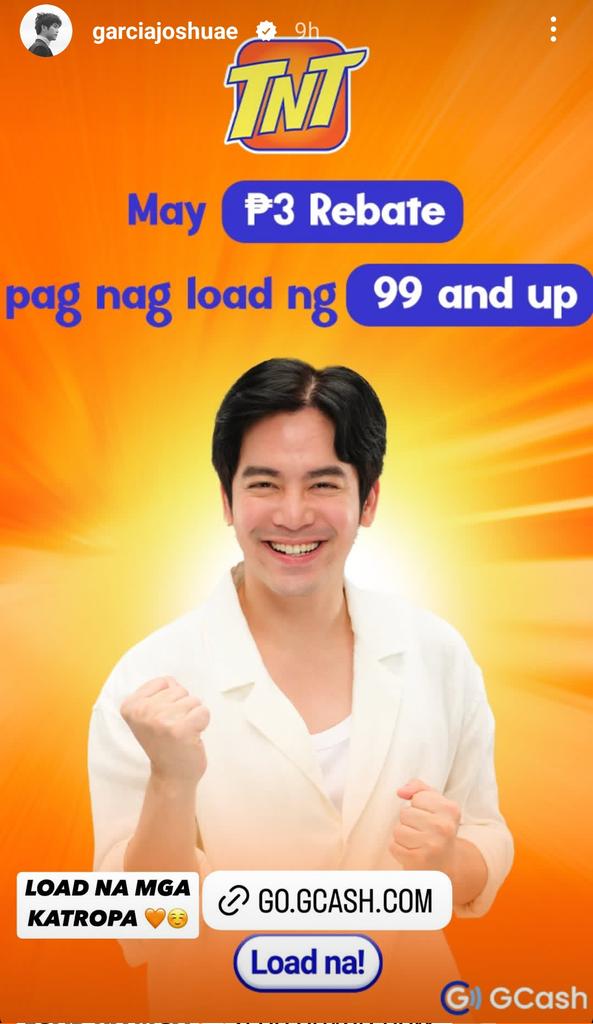 TeamJoshuaHK's tweet photo. Collab yern #TNTPHxGCash char ๐ 2 endos in 1 photo :) Morning Juswa @iamjoshuagarcia ๐๐งก
#TNTPH
#GCash https://t.co/aLgVAhiCgY
