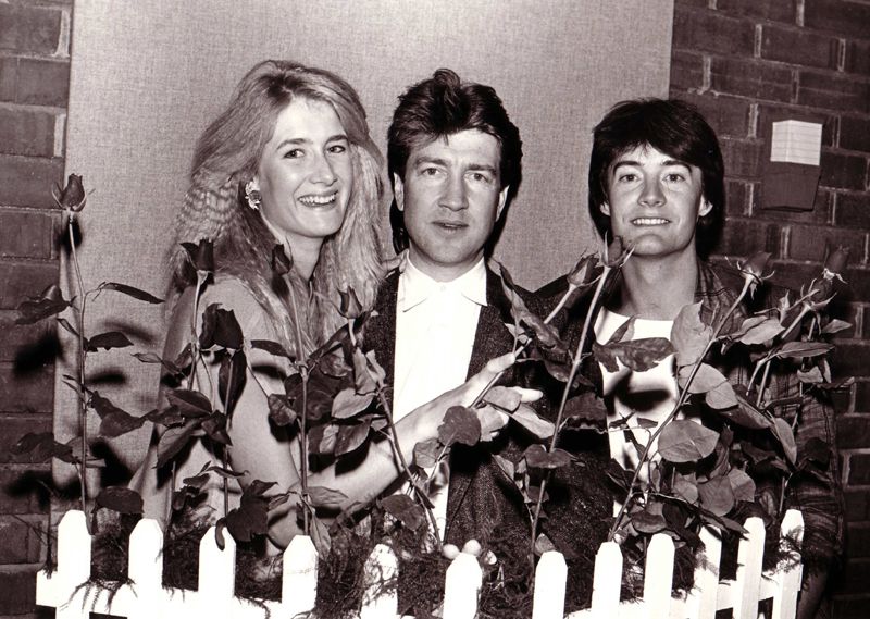 Laura Dern, David Lynch &amp; Kyle MacLachlan on the set of "BLUE VELVET"