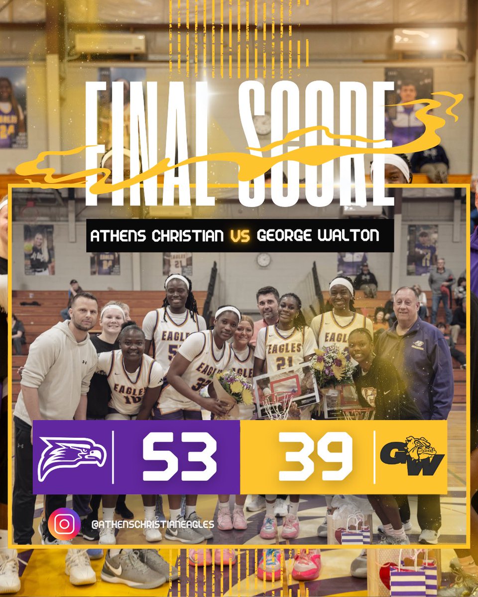 ACS_Eagle's tweet image. Athens Christian 53
George Walton 39

Josi Vaughn 19p 10a 2s
Voldie Basana 13p 10r
Marlene Mbilima 7p 14r
Mary Akinde 6p 4r 2b
Ruth Banjoko 4p 4s
Monique Gima 4p 5r