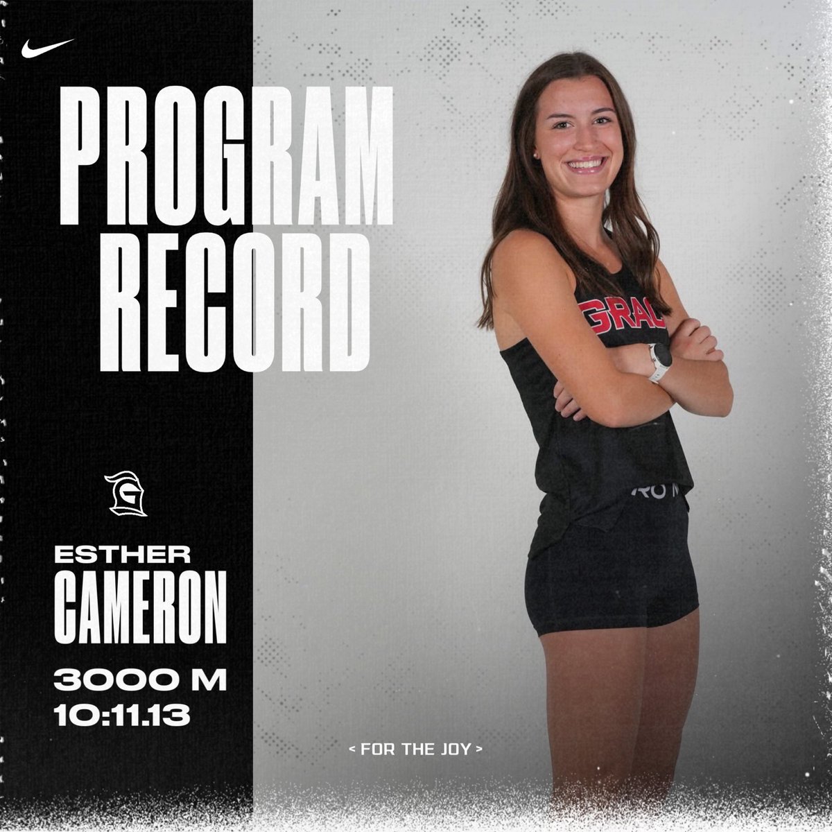 GraceCollegeXC's tweet photo. Esther Cameron breaking yet another record and making us proud! Previous record set last year by Sauder, 10:19. We love watching our program grow and improve! 🔴💪🏻🔴
#forthejoy https://t.co/WXp10nUuVR