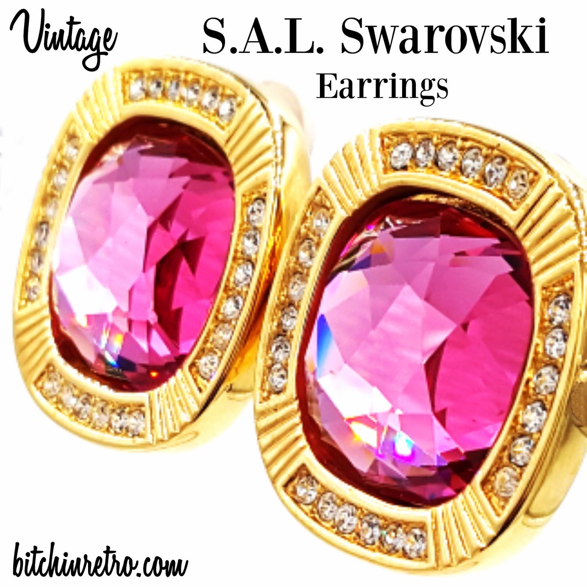 RetroCEO's tweet image. Simply beautiful bubblegum pink #SwarovskiCrystal earrings are a whopping 3/4 inch diameter and in excellent vintage condition. Truly gorgeous with jaw dropping sparkle and fire. 

#vintagejewelry #valentinesdaygift #pink #vintagestyle #bitchinretro #wow

bitchinretro.com/products/vinta…