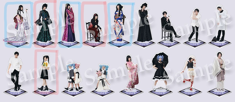 m2_zd's tweet photo. 【交換】演劇調異譚 xxxHOLiC ホリック ホリ譚 ランダム アクスタ

譲：2023画像赤枠（侑子黒ドレス、侑子赤ドレス、ひまわり）

求：侑子2025いずれでも、2023画像青枠

1/28,2/6会場手渡し希望です。
検索からでもお気軽にお声掛けください！ https://t.co/TA46K66aID