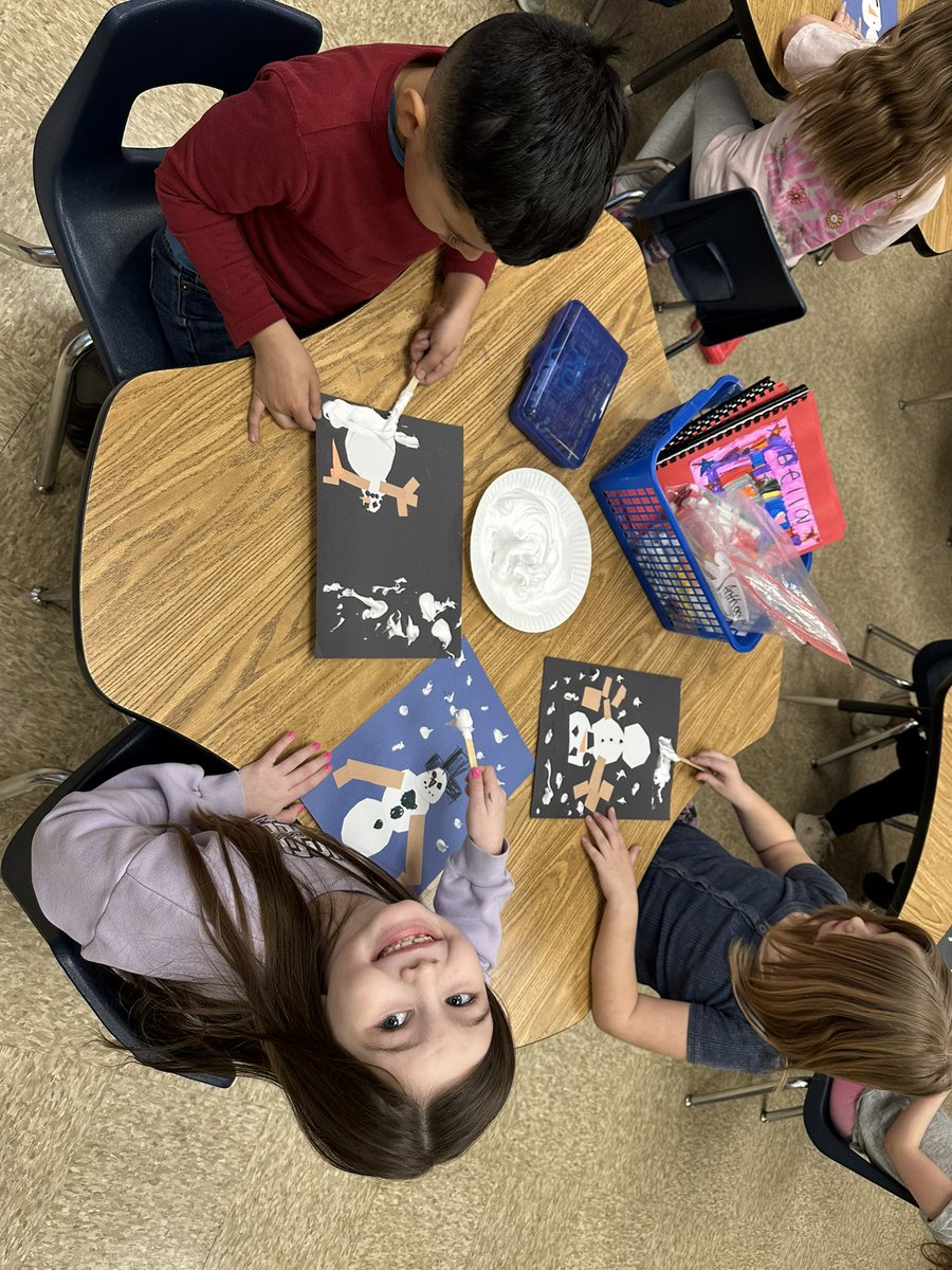 Snowmen at Night- we wrote about what our snowman would do at night then created a snowman craft with puffy paint! <a href="/HydeElem/">Hyde Elementary</a> <a href="/HydePrincipal/">Hyde Principal</a>