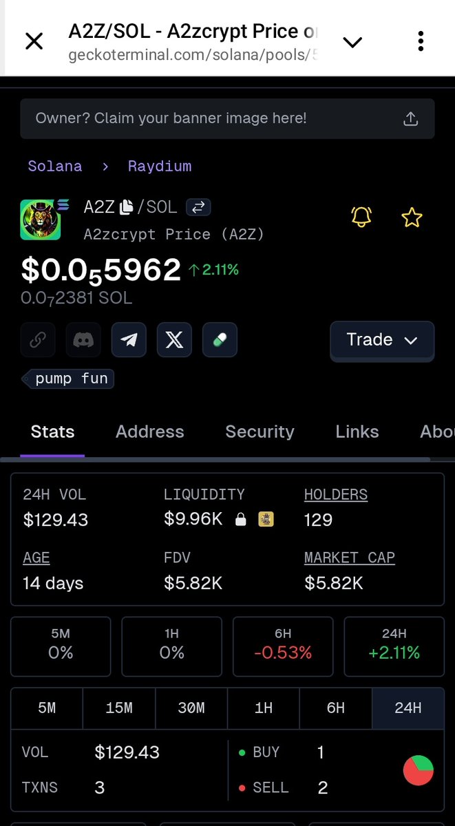 degens_boss's tweet photo. Lets enjoy $sol memescoin season
Lets buy some #a2zcrypt
5k mcap only ๐
CA
J9zgzc5tezpABgYyg8a5ffwtz96AG7HNK1Dxm3qYpump
Send it ๐ #raydium #pumpfun #eth $trump $vine $sheikh $btc https://t.co/lAxdVOVB0Y