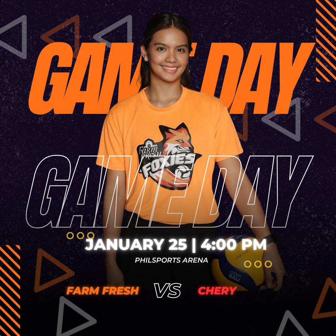 caitlinityofc's tweet photo. Game Day!! Good luck Foxies 🦊🧡

Get ready to show your support for Caitlin Viray and the whole Farm Fresh Foxies as they face Chery Tiggo Crossovers!! https://t.co/onYT7SAJVK
