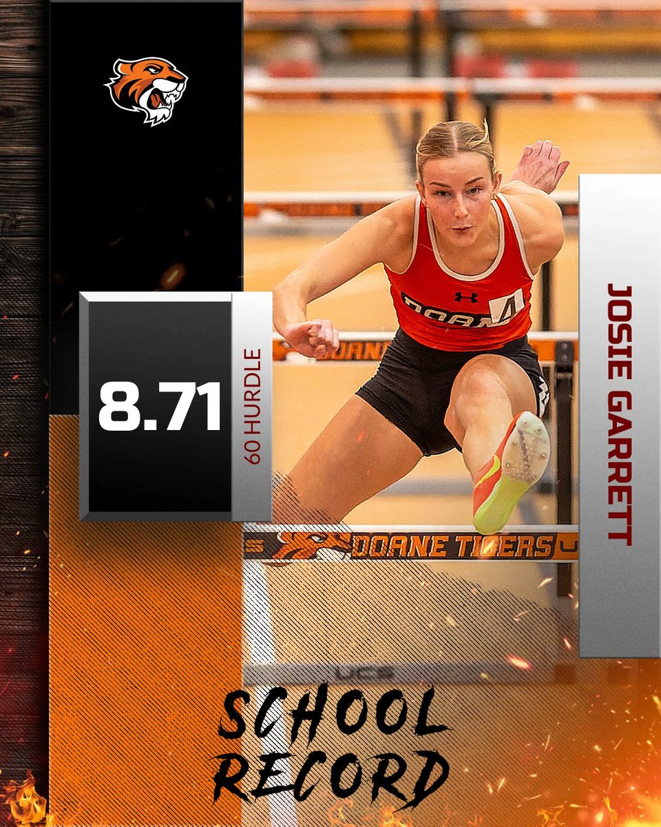 DoaneAthletics's tweet photo. Josie Garrett took down the 2016 school record in the 60m hurdles today in Lincoln! https://t.co/bMEvLhL88a