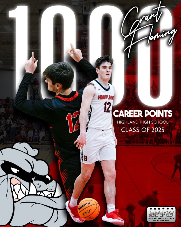 Congratulations to Grant Fleming on scoring his 1000th point tonight!
