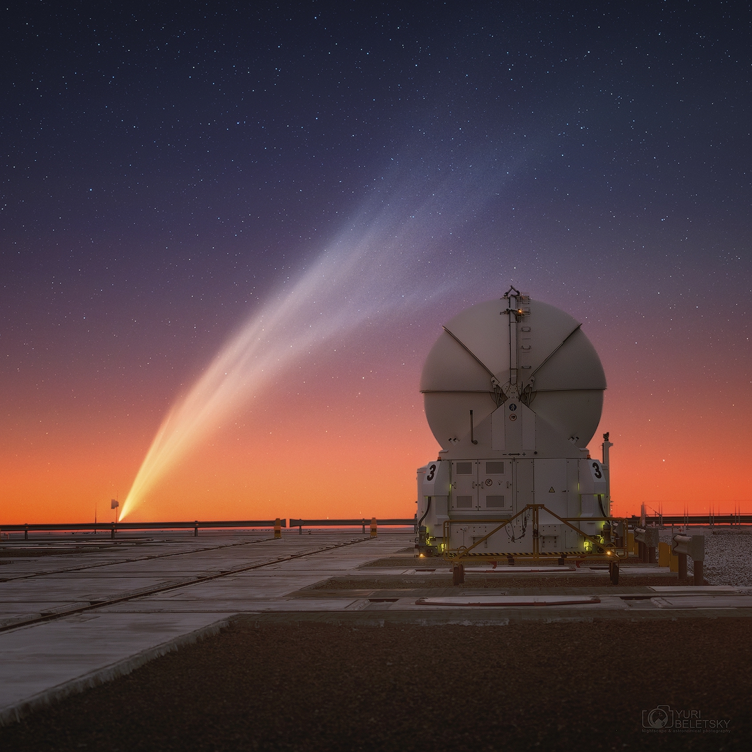 Comet C/2024 G3 ATLAS has made a dramatic appearance in planet Earth's skies. A visitor from the distant Oort Cloud, the comet reached its perihelion on January 13. On January 19, the bright comet was captured here from ESO Paranal Observatory in the Atacama desert in Chile.