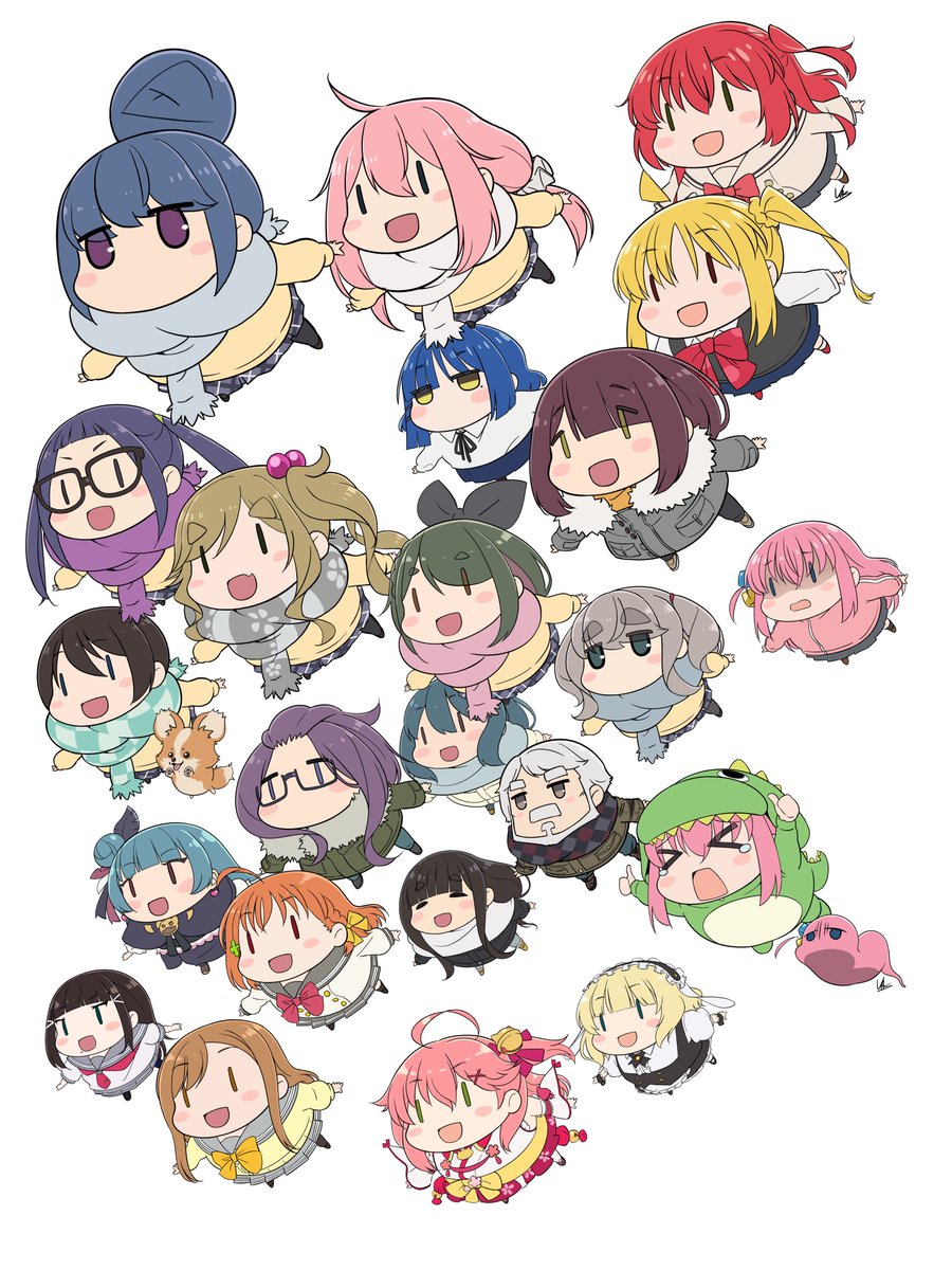 犬山あおい ,各務原なでしこ ,志摩リン 「どんどん増える〜 」|yasのイラスト