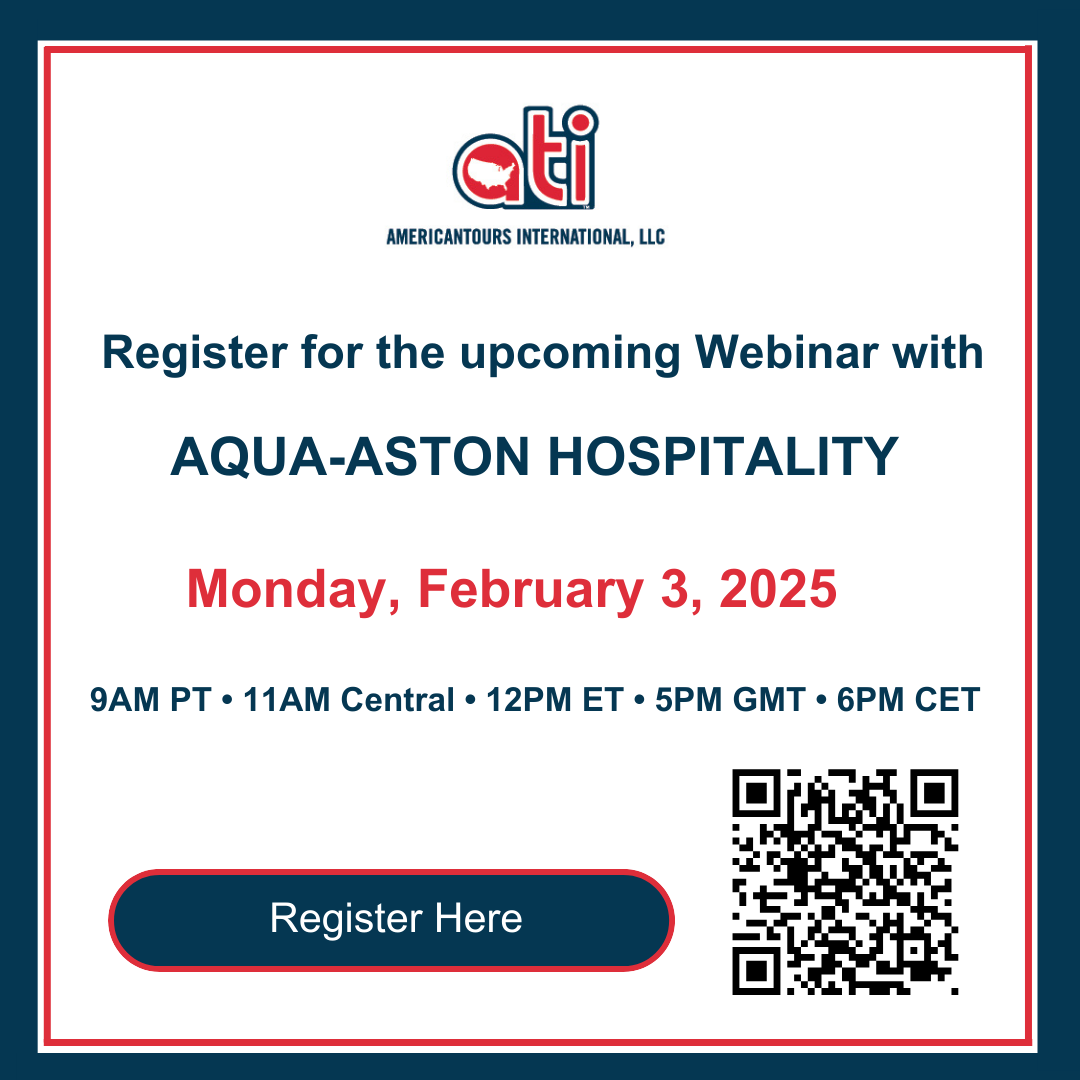 AmericanTours1's tweet photo. Join us for an exclusive live webinar with our partners from Aqua-Aston Hospitality on Monday, February 3.

Sign up here: https://t.co/fr7VKqMw6w

#webinar #traveltrade #aquaastonhospitality https://t.co/bCD20YmhIk