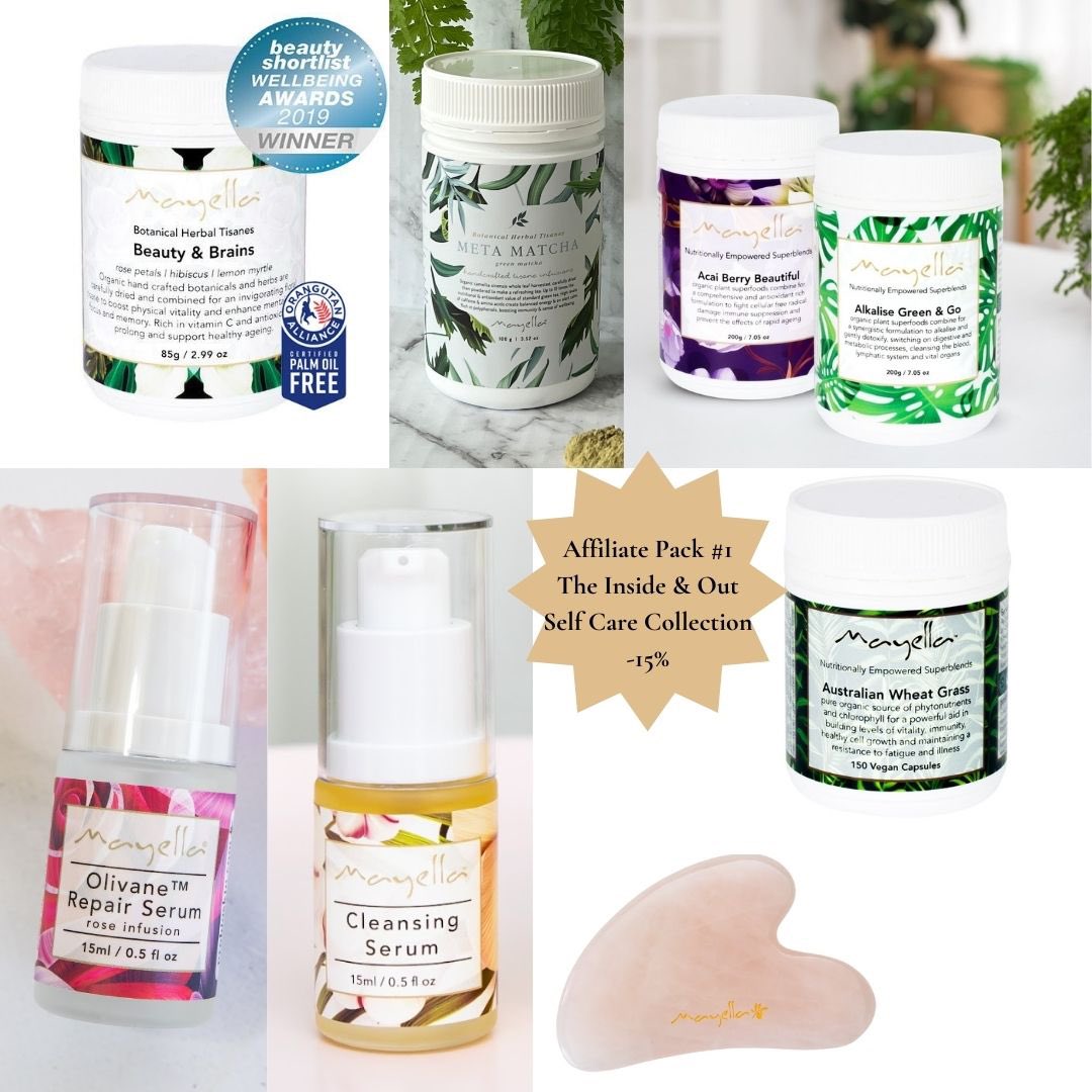 ProBioSkin's tweet image. Update! 2 Mayella Affiliate bundles live on @Shoplyglobal 
Affiliate Starter Bundle #1 The Inside &amp;amp; Out Self Care Collection 8 Hero products Enhancing daily Health &amp;amp; wellness Everything in natural &amp;amp; organic essentials to support Self care &amp;amp; wellbeing - inside &amp;amp; out