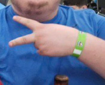 That wristband is fighting for its fucking life bro 😭😭😭