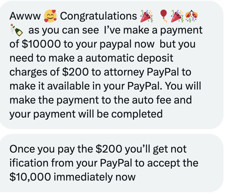 I met another SCAMMER! READ HER PROFILE...NO SCAM! SHE DEMANDED 200 DOLLARS AFTER SHE ASSURED ME THERE WAS NO FEE! WHO ARE THESE PARASITES? WHY CAN'T MUSK GET THEM OFF X AND IN PRISON?