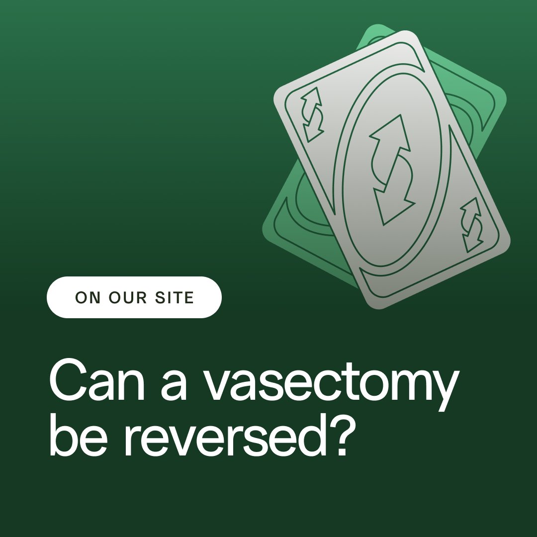 Vasectomies are safe and effective. Are they reversible? Less often than you'd think. That's why it’s smart to freeze your sperm as an insurance plan. Find out more: givelegacy.com/resources/vase…