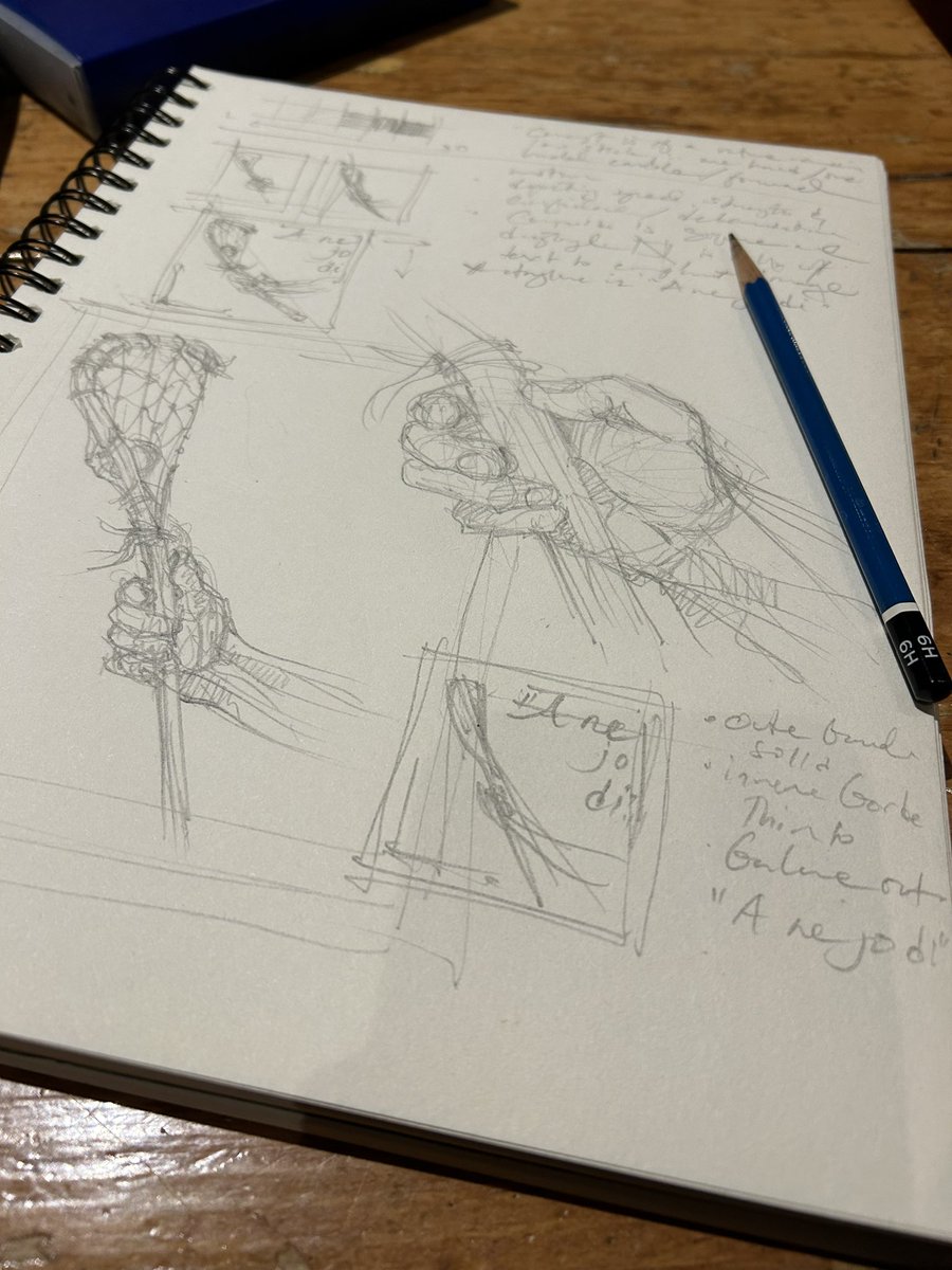 TheArtofLax's tweet photo. Keeping busy. Drafting up one of the upcoming pieces/projects on the list.
#WIP #Sketchbook #Sketching #NewProdDev #ForArtForLax https://t.co/qww25jHdYV
