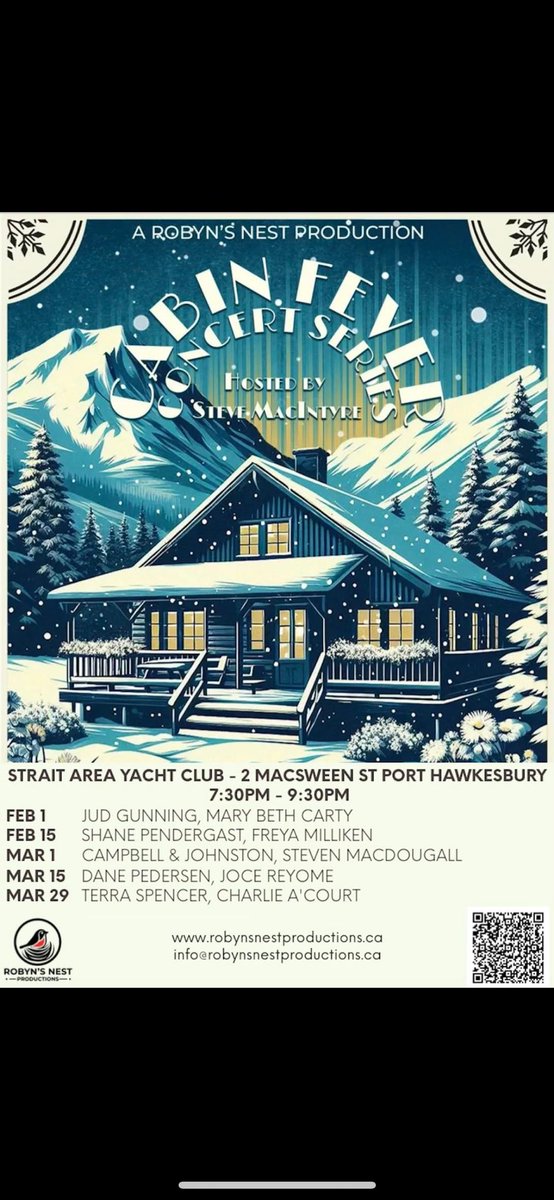 Port Hawkesbury, February 1st! found.ee/CabinFeverTix