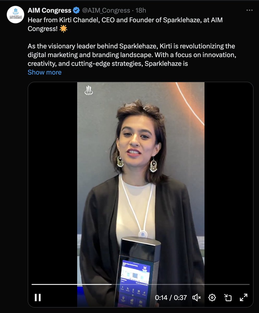 20_selin's tweet photo. Join Kirti Chandel, founder of Sparklehaze, at AIM Congress 2025 to learn about the creative and cutting-edge digital marketing strategies transforming the branding landscape.
#ด้ายแดงไปไหน
#uclfi
#smtr2025
#Davos
#ฝุ่นPM25
#LIVLOSC
#PekinExpress https://t.co/btRR7mIMGx