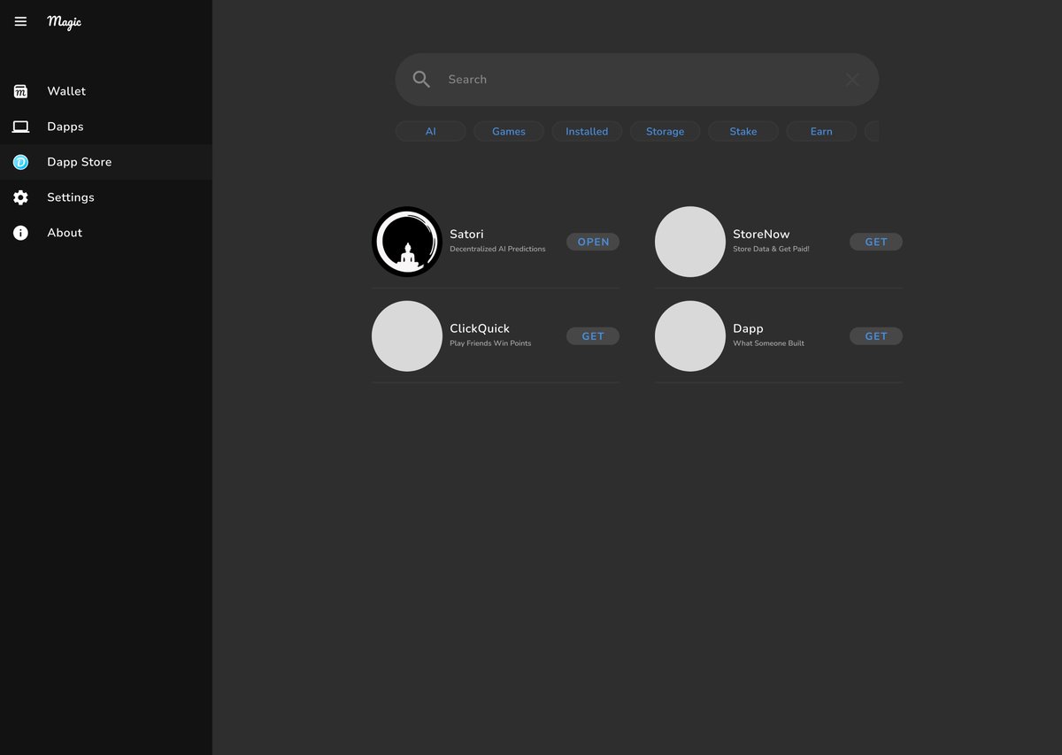 Magic Wallet (@magicwalletapp) on Twitter photo Magic Desktop Wallet and Dapp Store coming Q1! ๐
๐ช Non-Custodial #Evrmore / #Ethereum Bridge
๐ช <a href="/Satorinetio/">The Satori Network (Official)</a> Staking / Pooling (Daily Payouts)
๐ช $EVR Asset Tolls
More info coming soon! ๐
<a href="/EvrmoreOfficial/">Evrmore</a> <a href="/Ravencoin/">Project Raven ๐ฆ
/ RVN / Ravencoin</a> Magic Desktop Wallet and Dapp Store coming Q1! ๐
๐ช Non-Custodial #Evrmore / #Ethereum Bridge
๐ช <a href="/Satorinetio/">The Satori Network (Official)</a> Staking / Pooling (Daily Payouts)
๐ช $EVR Asset Tolls
More info coming soon! ๐
<a href="/EvrmoreOfficial/">Evrmore</a> <a href="/Ravencoin/">Project Raven ๐ฆ
/ RVN / Ravencoin</a>
