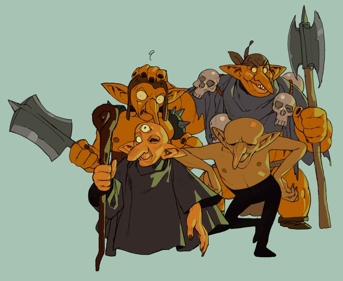 pietro_ant's tweet photo. Os Quatro Goiabinhas feitos na live.
#goblins #forgottenrealm #rpg #dnd https://t.co/iBWxpR5089