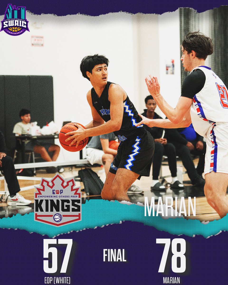 The SWAIC (@theswaic) on Twitter photo Session II. Day 2. National Game 1
Final.
<a href="/MarianEaglesBB/">MarianEaglesBB</a> 78
<a href="/EOPHoops/">Empowering Others Prep Kings</a> White 57
#TheSWAIC Session II. Day 2. National Game 1
Final.
<a href="/MarianEaglesBB/">MarianEaglesBB</a> 78
<a href="/EOPHoops/">Empowering Others Prep Kings</a> White 57
#TheSWAIC