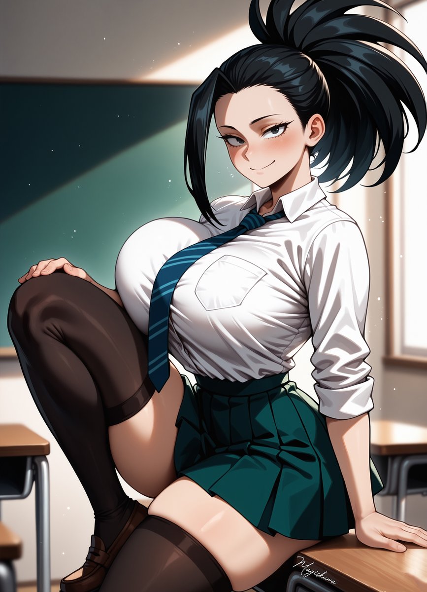 magiskuwa's tweet photo. Momo Yaoyorozu | My Hero Academia https://t.co/h5Fxekyfue
