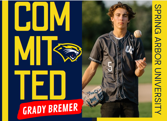 Grady Bremer (@gradybremer) on Twitter photo It's Official! Let's go Cougars. Thank you to <a href="/RyanMarken/">Ryan Marken</a> and <a href="/JoeCMyers/">Joe Myers</a> for this opportunity to play the game I love at the next level. I'm looking forward to the next four years <a href="/SAUCougars/">Spring Arbor Athletics</a>. <a href="/WM_Tide/">West Michigan Tide</a> <a href="/UCSaders/">Unity Christian</a> It's Official! Let's go Cougars. Thank you to <a href="/RyanMarken/">Ryan Marken</a> and <a href="/JoeCMyers/">Joe Myers</a> for this opportunity to play the game I love at the next level. I'm looking forward to the next four years <a href="/SAUCougars/">Spring Arbor Athletics</a>. <a href="/WM_Tide/">West Michigan Tide</a> <a href="/UCSaders/">Unity Christian</a>