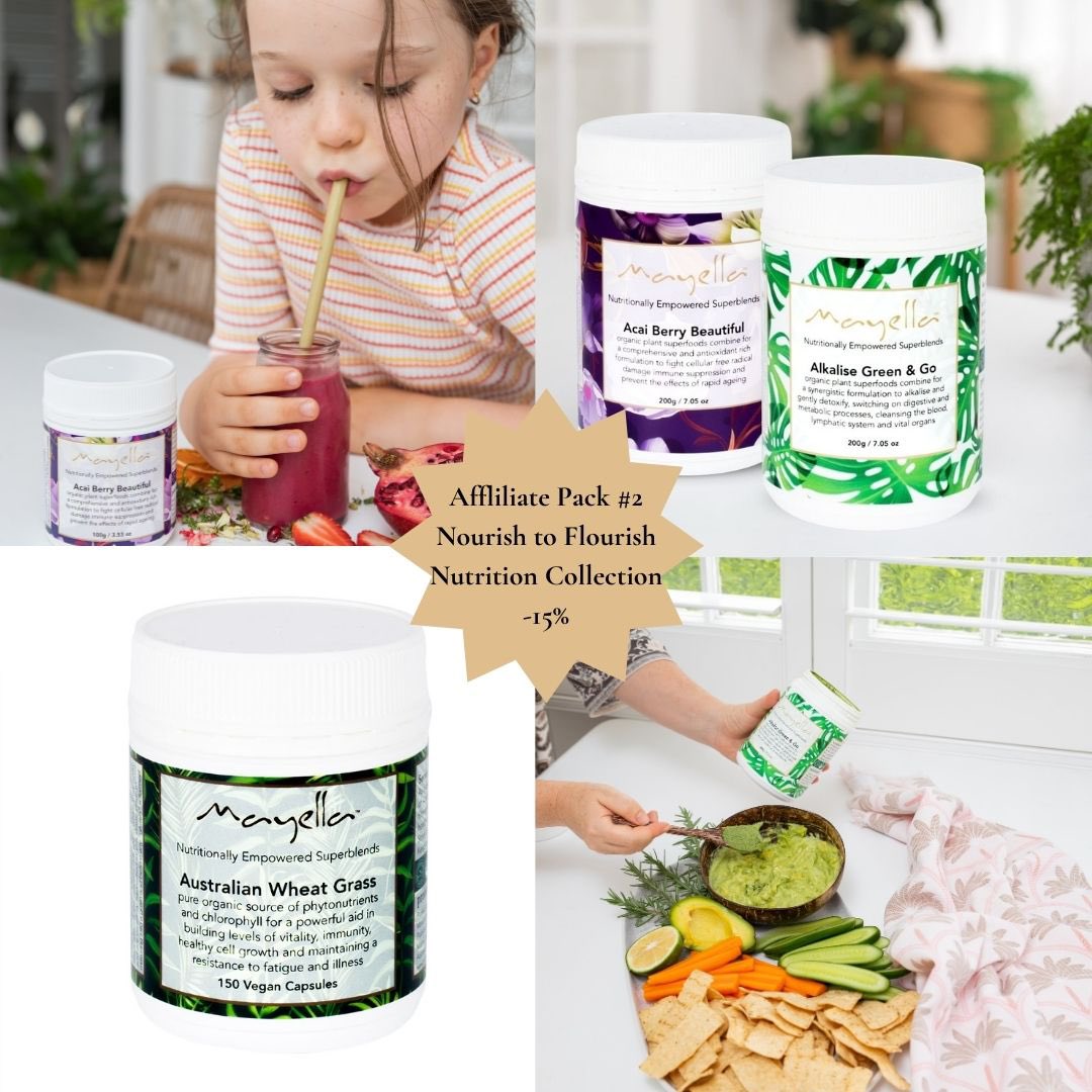 ProBioSkin's tweet image. Focused on #health &amp;amp; vitality ⚡️🤩⚡️
Mayella @Shoplyglobal #Affiliate Starter Bundle #2 Nourish to Flourish Wholefood #Nutrition Collection 4 optimal health &amp;amp; #wellbeing. Nutritional support - increased energy, improved immunity &amp;amp; cleansing the body to help repair #rejuvenate.