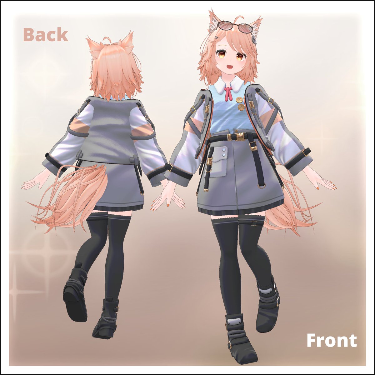 bbkkttnn2's tweet photo. VRChat向けのアバター
オリジナル3Dモデル 『Miroir -ミロワール- Remake』
を販売開始しました！！
耳と尻尾が生えた女の子です、よろしくお願いします😸
https://t.co/V5Rvw2ndfa

タグは #bikiTadpole です😃 https://t.co/Lce95jI5Df