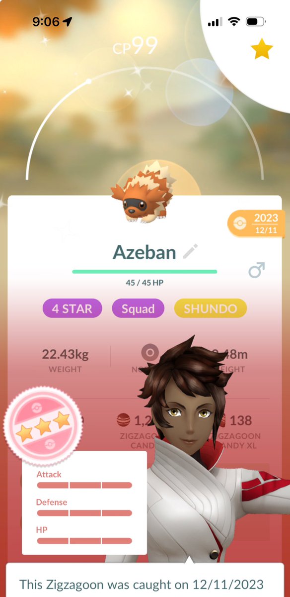 LittleFu68's tweet photo. @pogo_central The only shundo I have. He’s never gonna evolve, he’s perfect just as he is. 😌 https://t.co/v2MvEJF0TF