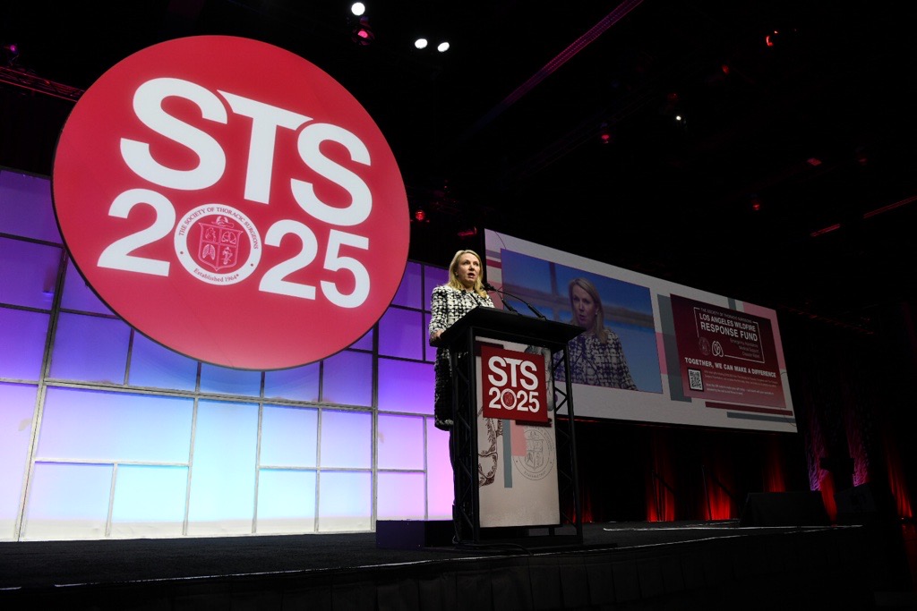 The Society of Thoracic Surgeons (@sts_ctsurgery) on Twitter photo During her Presidential Address, STS President <a href="/JennaRomanoMD/">Jennifer Romano</a> delivered a powerful speech that highlighted vulnerability, resilience, and the profound importance of "extending grace to others and ourselves." <a href="/umichCVC/">U-M Health Frankel CVC</a> #STS2025 During her Presidential Address, STS President <a href="/JennaRomanoMD/">Jennifer Romano</a> delivered a powerful speech that highlighted vulnerability, resilience, and the profound importance of "extending grace to others and ourselves." <a href="/umichCVC/">U-M Health Frankel CVC</a> #STS2025