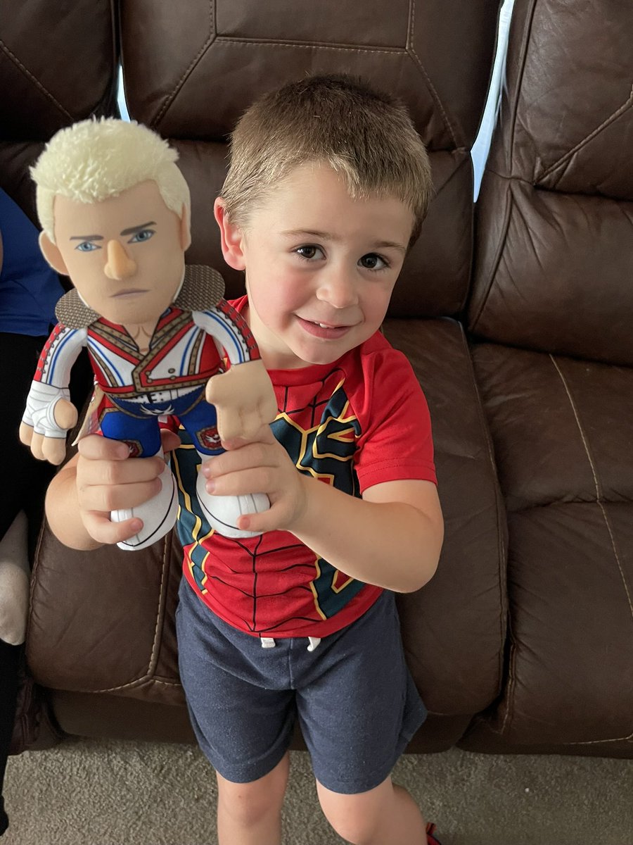 Trying to make my 4 year olds dream come true to meet <a href="/CodyRhodes/">Cody Rhodes</a> Friday in Indy! My 4 year old wants to “give Cody Rhodes a high-five because I have been potty training so good!” Help a fellow father make his kids dream come true! #wwesmackdown <a href="/PatMcAfeeShow/">Pat McAfee</a> <a href="/TripleH/">Triple H</a>