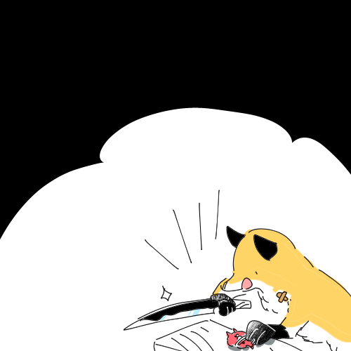 「遅くなってごめんね 」|ごんのイラスト