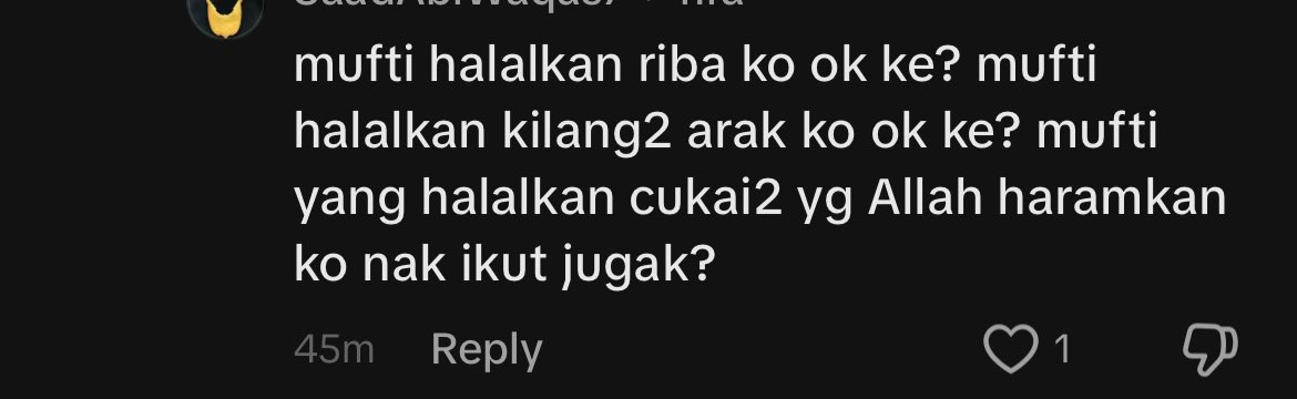 ashrafaustiny's tweet photo. Kesian.. kbykn haluan begini ikut fahaman sendiri.. lepastu mula terasa lebih pandai dari mufti malah menuduh mufti plk tu https://t.co/ISClf8OAtR