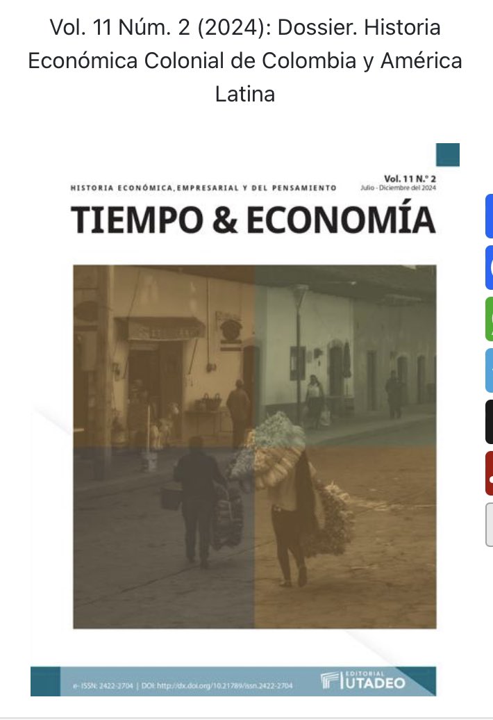 James Torres (@jamesquipile) on Twitter photo Feliz de haber editado este número especial en <a href="/RevTiempoEcono/">Rev.Tiempo.Econo</a> sobre historia económica colonial. A 10 años de fundada, la revista conserva toda su vitalidad y la historia colonial ha estado en el centro de sus reflexiones  1/n revistas.utadeo.edu.co/index.php/TyE/… Feliz de haber editado este número especial en <a href="/RevTiempoEcono/">Rev.Tiempo.Econo</a> sobre historia económica colonial. A 10 años de fundada, la revista conserva toda su vitalidad y la historia colonial ha estado en el centro de sus reflexiones  1/n revistas.utadeo.edu.co/index.php/TyE/…