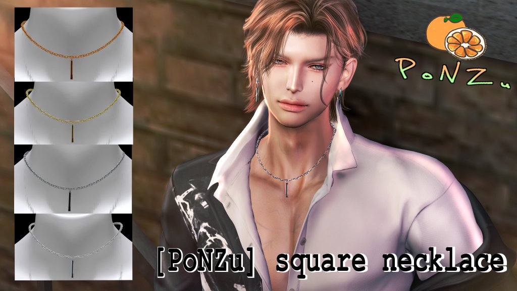 ponkan_sljp's tweet image. PoNZuより、square necklaceの販売をマケプレにて開始しました✨💎
今回はゴールドも追加色として作りましたので、お手に取って頂けると嬉しいです☺️

[PoNZu] square necklace
Price:70L＄✨
📌marketplace.secondlife.com/p/PoNZu-square…