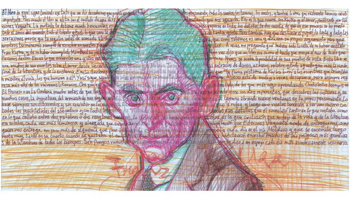 PepeFarruqo's tweet photo. Nuestro Kafka, deletreado por @SantiagoGilG y dibujado por servidora https://t.co/AJGaSUFNHG