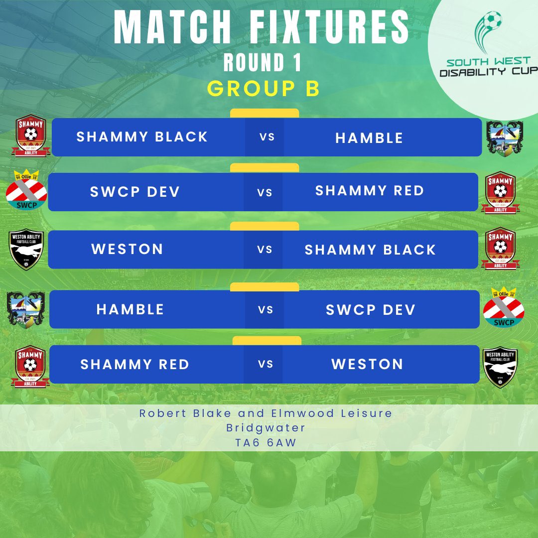 SW Disability ⚽️ Cup
Round 1️⃣