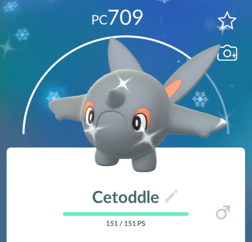 PokemonGoStore0's tweet photo. Shiny ✨#Cetoddle✨ Available for trade #PokemonGo https://t.co/plSPV40N1H