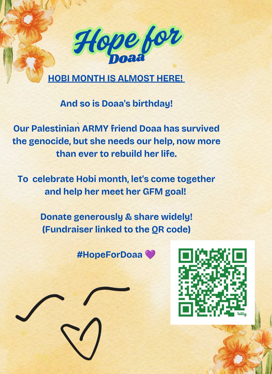 Okay I made something and HOPEfully (*wink wink*) we can try and spread this? Would need your help, as always! 

#HOPEforDoaa 🌼💜