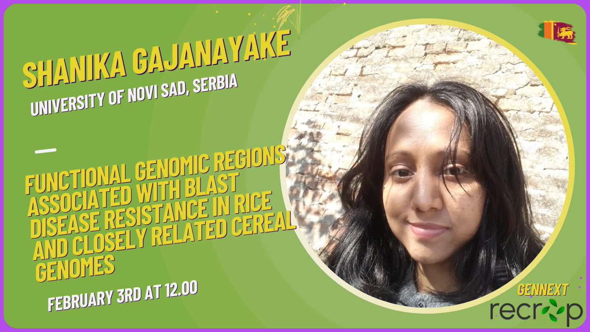 After holidays break we are hashtag#back with the #gennext  Originally from Sri Lanka 🇱🇰, coming out of Novi Sad, Serbia Shanika Niroshani Gajanayake

#climatechange #climateresiliance #crops #recropcost
<a href="/COSTprogramme/">COST</a>