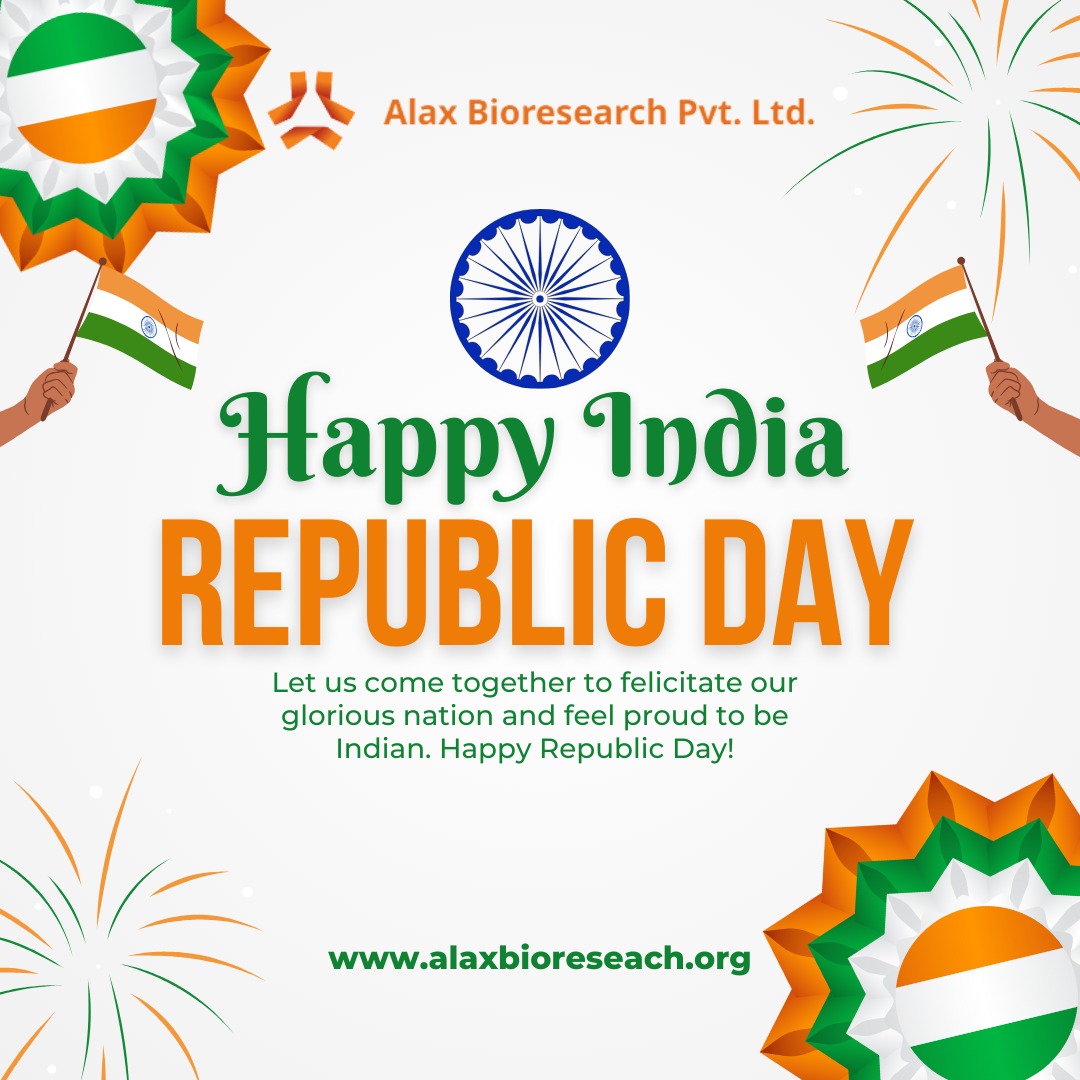 AlaxBIORESEARCH's tweet image. Celebrating the spirit of unity and pride this Republic Day! 🇮🇳 At ALAX BIO RESEARCH Pvt. Ltd., we are committed to contributing to the nation&apos;s growth through innovation and research.
Visit alaxbioresearch.org
Call +91 8905405929
#RepublicDay #PrideOfIndia #ALAXBioResearch&quot;