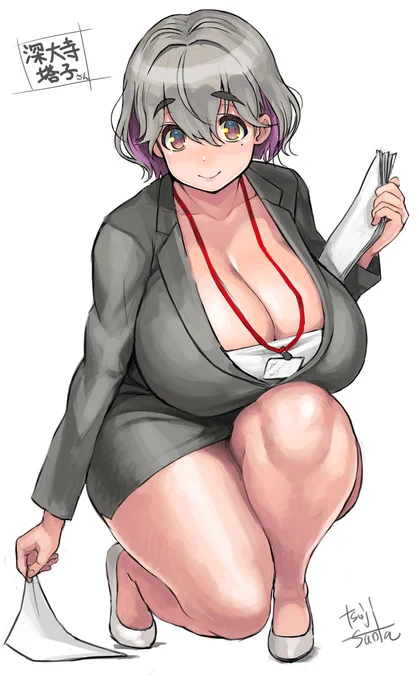 キャラデ&amp;イラスト担当させていただいた『等身大おっぱいマウスパッド 深大寺 塔子』は明日1/26の24時受注締切です!何卒よろしくお願いいたします!というわけで橙子さん応援絵 