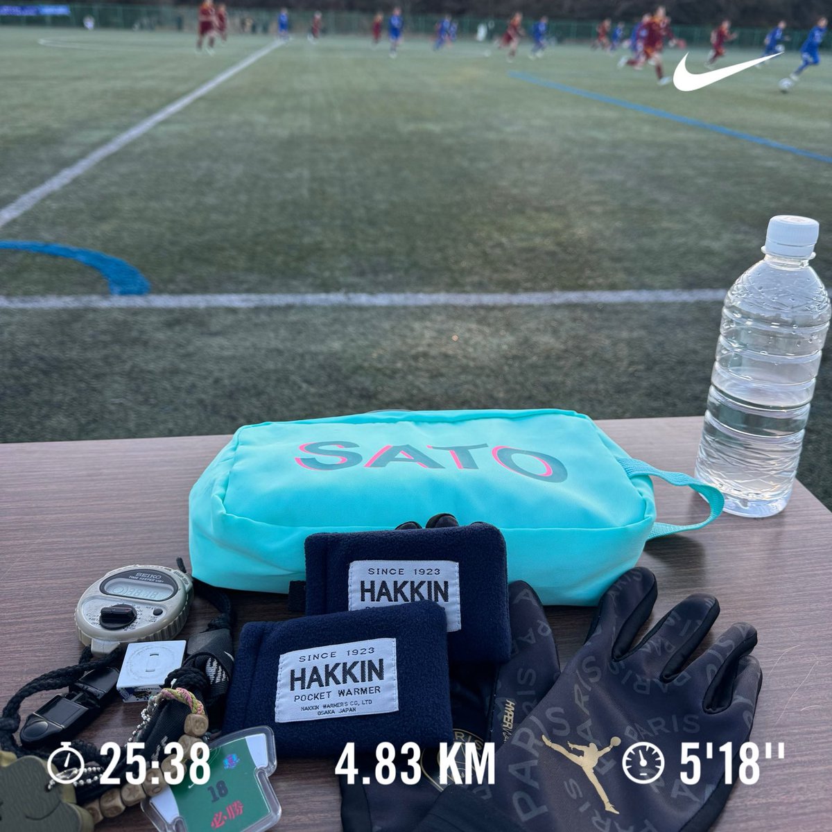 ryo_6556's tweet photo. コーチのリハビリRUN×1176日目1/25
東海リーグ参入戦
#HAKKIN
#カイロ
#犬山市
#愛知県
#名古屋経済大学
40分ハーフ
2試合。。。 https://t.co/m4K05QcBhI
